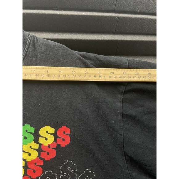 Y2K T Shirt Money Signs Multicolor Hip Hop Ish & Mal International 5XL Black - Picture 7 of 9